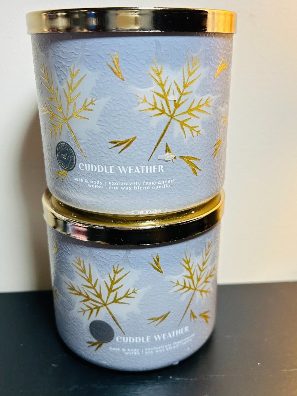 (2) Bath & Body Works Cuddle Weather 3-Wick Candles NEW